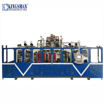 खरीदें ब्लू डबल स्टेशन ब्लो मोल्डिंग मशीन 18M³ / h ठंडा पानी की खपत online manufacture